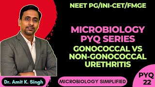 NEET PGINICETFMGE Microbiology PYQ Series  PYQ 22 Gonococcal vs NonGonococcal Urethritis [upl. by Nelrsa]