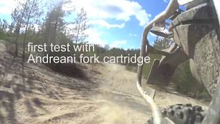 TEST Andreani Fork Cartridge Öhlins BM043 BMW GS [upl. by Percy]