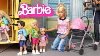 Barbie amp Ken Doll Family School Supplies Shopping amp First Day of School [upl. by Gniliem]