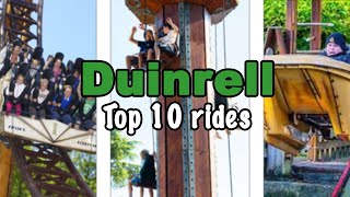 Top 10 rides at Duinrell  Wassenaar Netherlands  2022 [upl. by Jaqitsch246]