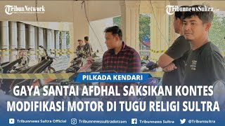 Gaya Santai Afdhal Calon Wakil Wali Kota Kendari Bercelana Pendek Saksikan Kontes Modifikasi Motor [upl. by Erek754]