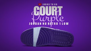 COURT PURPLE 2023 Jordan NU Retro 1 Low DETAILED LOOK  PRICE [upl. by Huda673]