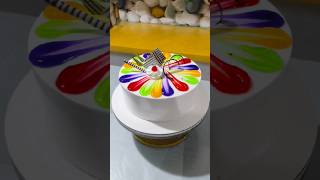 Mix Colour Jelly Cake Design 🌈  Cake Recipe shorts youtubeshorts video viralvideo [upl. by Aihset]