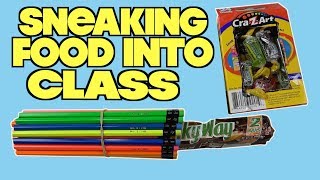 5 Ways To Eat Food In Class Without Getting Caught SCHOOL LIFE HACKS How To Sneak Snacks In Class [upl. by Emilie831]