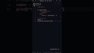 Master the FACTORIAL python recursion method [upl. by Zingale]