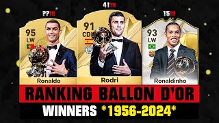 RANKING Every BALLON dOr WINNER from 1956 to 2024 😱🔥 ft Rodri Ronaldo Ronaldinho… [upl. by Yud]