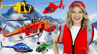 Helicopters for Kids  Fire Helicopter Police Helicopter Rescue Helicopter for Kids  Speedie DiDi [upl. by Storz]