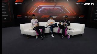 Post Race Press Conference  Max Verstappen Pierre Gasly amp Esteban Ocon  Brazilian GP 2024 f1 [upl. by Cira458]