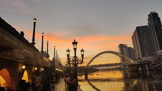 Pasig River Esplanade। Famous tourist place in Manila Philippines [upl. by Ayekel]