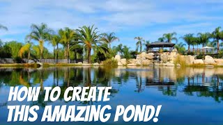 How to BUILD a POND FROM SCRATCH Just a HOLE in the ground to a POND thats INTERESTING [upl. by Nomit]