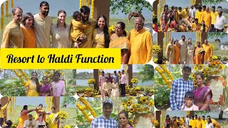 America Ammayi ki Haldi CeremonyMargosa Resort lo Haldi FunctionHaldiCeremonyhaldi [upl. by Ahseital]