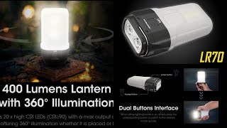 Nitecore LR70 3000 lumen flashlight  400lm lantern power bank  emergency light [upl. by Bacchus]