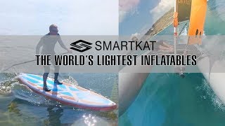 THE WORLDS LIGHTEST INFLATABLES quotSmartKAT CATAMARANquot AND quotSmartSUP STANDUP PADDLE BOARDquot [upl. by Hirsch]