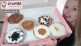 CRUMBL COOKIE FLAVORS This Week Apple pie French Silk Pie Cookies amp Cream pie Pumpkin Pie Key [upl. by Rissa326]