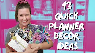 13 Planner Decor Ideas [upl. by Bremble]