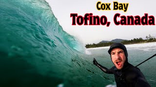 SURFING CANADAS MOST POPULAR WAVE  COX BAY TOFINO RAW POV [upl. by Eiliab906]