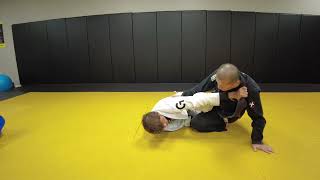 Leg attack from bottom half guard in the gi [upl. by Ahseetal]