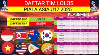 4 NEGARA GAGAL‼️DAFTAR NEGARA LOLOS PIALA ASIA U17‼️KUALIFIKASI PIALA ASIA U17‼️AFC ASIAN CUP 2025 [upl. by Yrdnal]