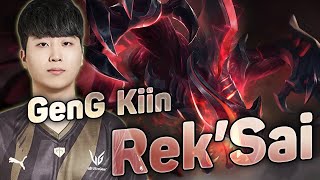 Look The Way GenG Kiin Reksai Dominating Korea Challenger Tryndamere Top  Proview Kiin [upl. by Ben]