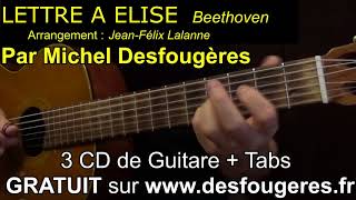 LETTRE A ELISE  Démo guitare pour mes élèves et pour les autres o [upl. by Airdnua]