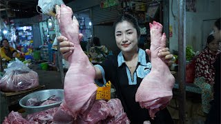 Buy pork legs and cooking  Yummy pork legs recipe  Countryside vlog [upl. by Monson284]