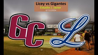 Licey vs Gigantes hoy 0412 [upl. by Aznerol893]