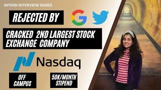 🛑Cracked 2nd Largest Stock Exchange Company Off Campus🛑  Nasdaq Interview Experience  Inspiring [upl. by Uchish]