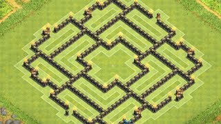 Clash of Clans  Epic TH9 Hybrid Base [upl. by Alor288]