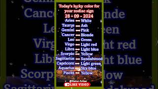 Todays lucky color for your zodiac sign 28092024 shorts astrology horoscope luckycolor [upl. by Jahn282]