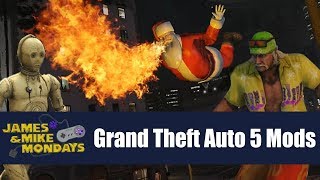 More Grand Theft Auto V mods  James amp Mike Mondays [upl. by Wells12]