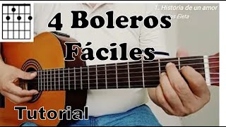 4 Boleros en guitarra fáciles [upl. by Ardnuat]