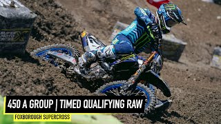 450 A Group Timed Qualifying RAW  2024 Foxborough Supercross [upl. by Haodnanehs]