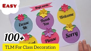 100 TLM ideas For Primary School Decoration 100 Charts For Class Decoration easy  English TLM TLM [upl. by Akcirred]