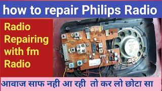 How TO Repair Philips Radio With FM Radio  Volume and Signal Problem [upl. by Xyno981]