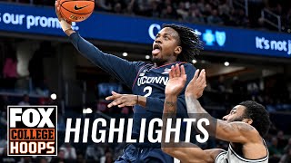 No 1 UConn Huskies vs Georgetown Hoyas Highlights  CBB on FOX [upl. by Occor]