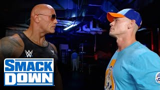 The Rock comes facetoface with John Cena SmackDown highlights Sept 15 2023 [upl. by Ambros]