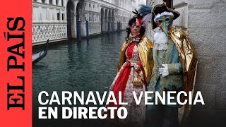 DIRECTO  CARNAVAL VENECIA Desfile de barcos en el Gran Canal de la ciudad italiana [upl. by Kippar]