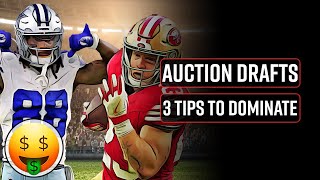 3 Tips to Dominate Your Fantasy Football Auction Draft in 2024 [upl. by Radke]