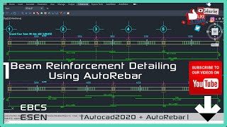 Beam Reinforcement Detailing Using Autorebar 1  EtazDc [upl. by Iralav]