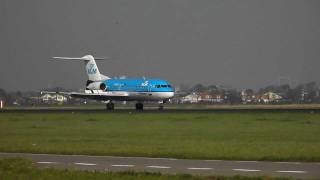 KLM CityHopper Fokker 70 landing Amsterdam Schiphol [upl. by Clifford]