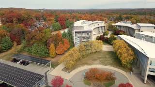 A Foliagefilled Drone Flight Over Olin College [upl. by Ulrike269]