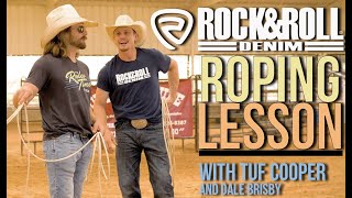 Tuf Cooper teaches Dale Brisby Calf Roping [upl. by Rebhun]