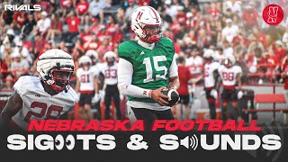 Watch Nebraska football fall camp open practice featuring Dylan Raiola amp Matt Rhule Husker QBs 🌽 [upl. by Esimehc490]