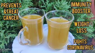 Turmeric tea immune booster tea to fight covid19 turmeric tea to loss belly fats and weight [upl. by Kalbli]