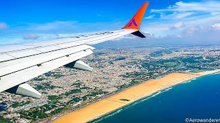 CHENNAI AERIAL VIEW  Scenic Approach  Landing [upl. by Rosenquist10]