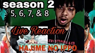 Hajime no Ippo Season 2 Episodes 5 6 7 amp 8  Live Reaction [upl. by Ydok]