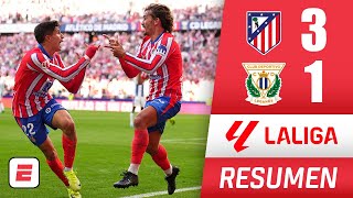 Atletico de Madrid sufrió con Leganés pero sacó los 3 puntos Goles de Sorloth y Griezmann  La Liga [upl. by Ntsuj]