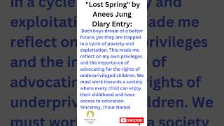 Diary Entry Format Examples and Questions FlamingoquotLost Springquot by Anees Jung principalsirmsyadav [upl. by Rotceh]