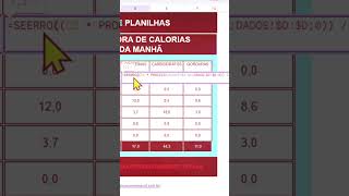 CALCULADORA DE CALORIAS DENTRO DO GOOGLE PLANILHAS [upl. by Erehc]