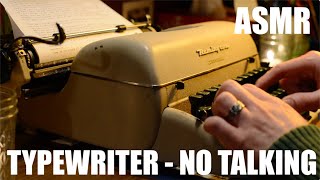 ASMR Typing on 1950s Typewriter No Talking Real Typing Repetitive Predicable Mechanical Sounds [upl. by Redna]